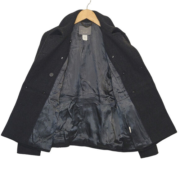 J Crew Stadium Cloth by Nello Gori Peacoat Double Breasted Wool Gray Size 4 - Picture 10 of 16